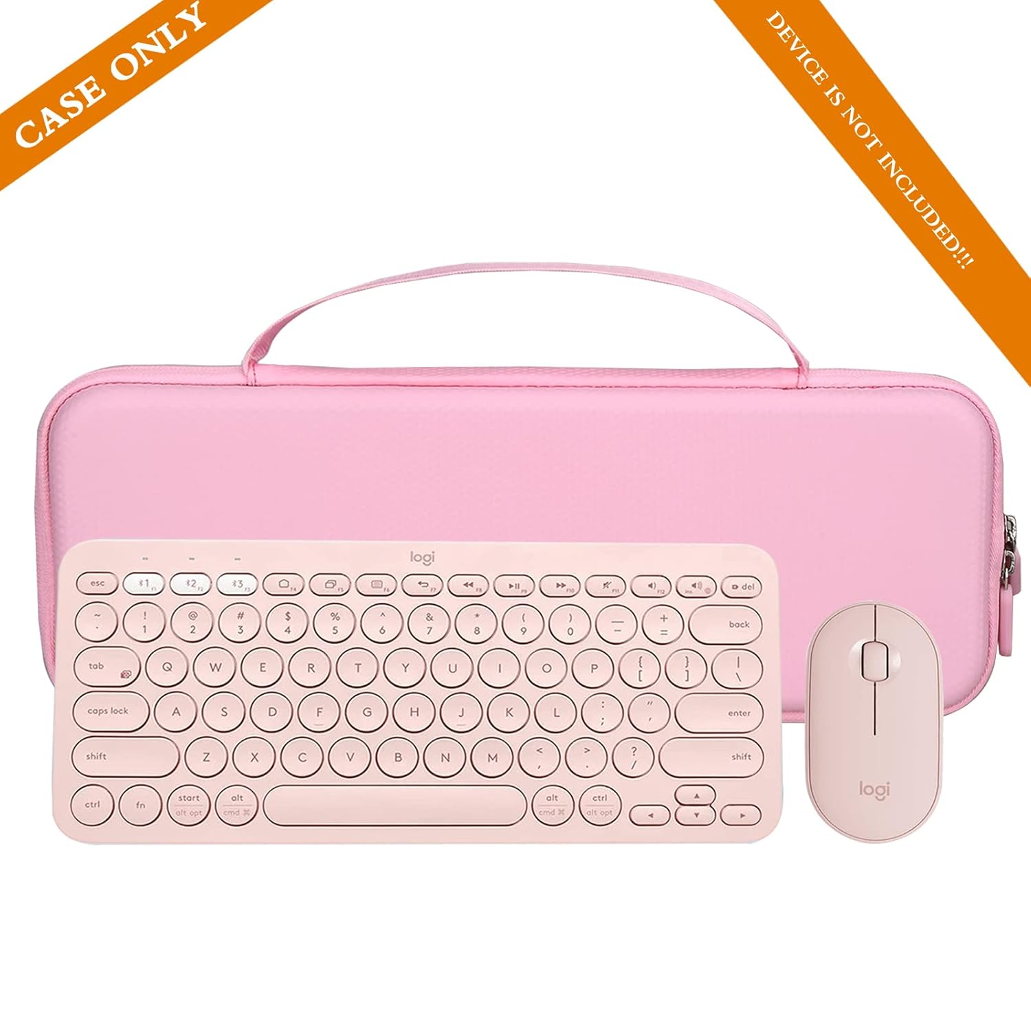 Aproca Aproca Pink Hard Travel Case for Logitech Pebble 2 Combo K380 K380s Bluetooth Keyboard and M350 i345 Mouse - View 5 of 9