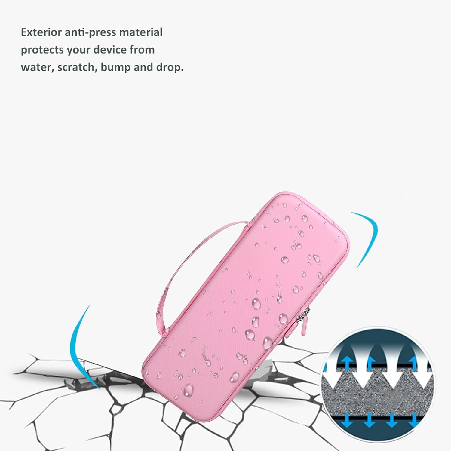 Aproca Aproca Pink Hard Travel Case for Logitech Pebble 2 Combo K380 K380s Bluetooth Keyboard and M350 i345 Mouse - View 6 of 9