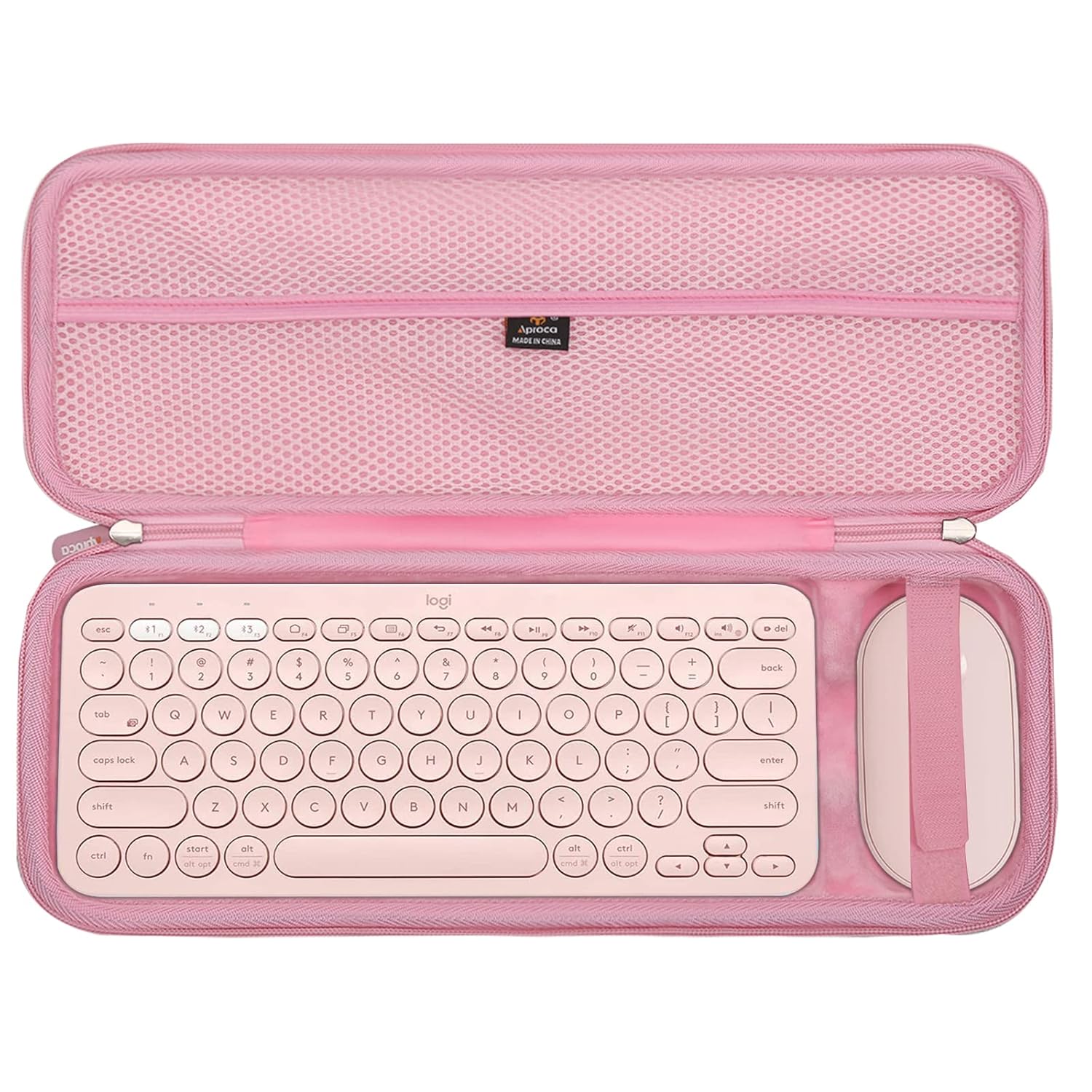 Aproca Pink Hard Travel Case for Logitech Pebble 2 Combo K380 K380s Bluetooth Keyboard and M350 i345 Mouse