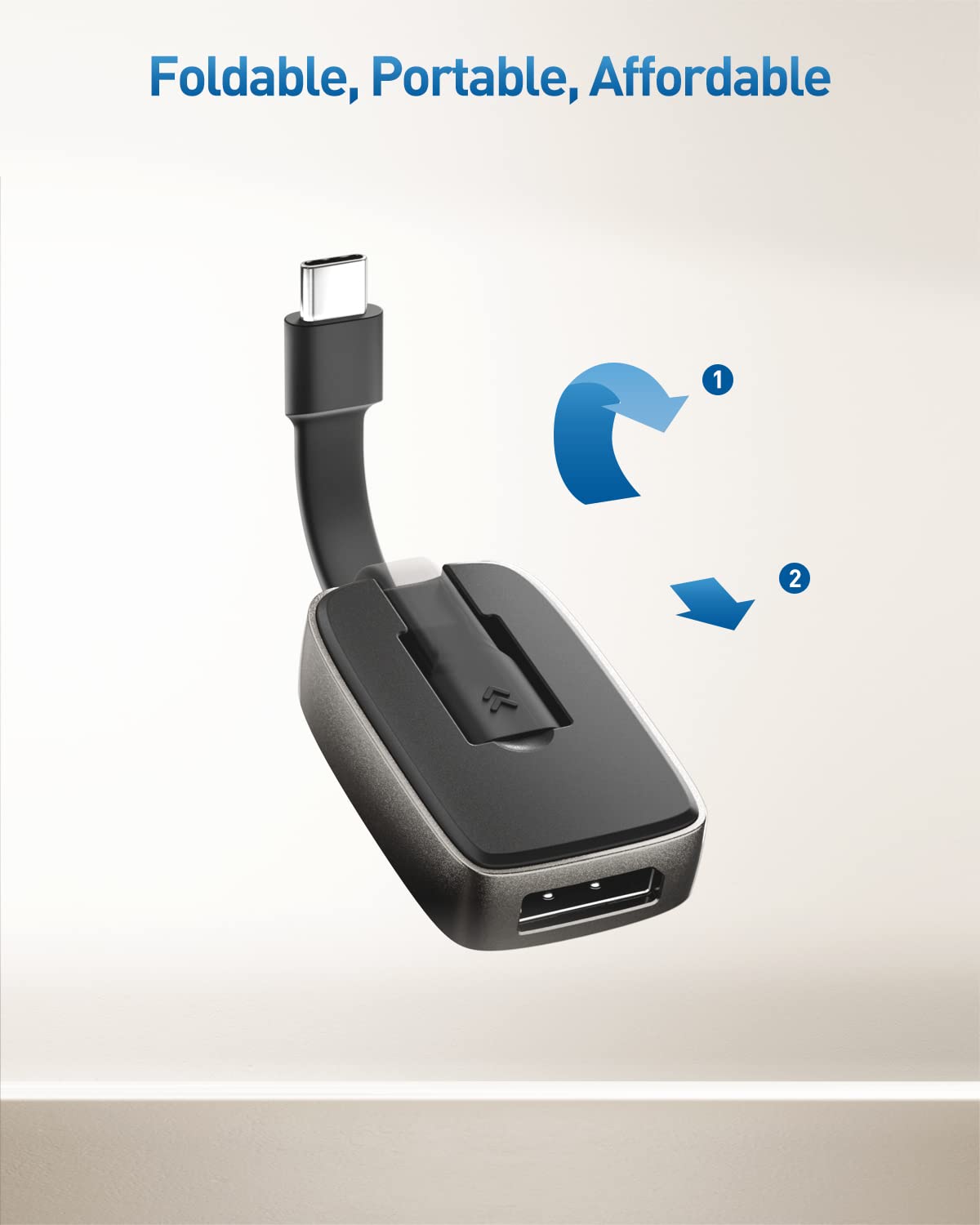 Cable Matters Portable USB C to DisplayPort 14 Adapter 4K 144Hz 8K 60Hz HDR Thunderbolt Compatible for MacBook Pro XPS and Valve Index - View 2 of 6