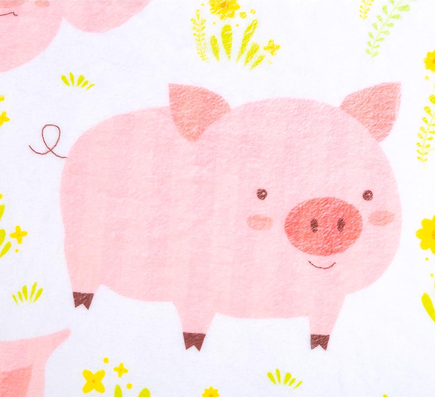 Zevrez Zevrez Pink Pig Blanket Soft Flannel Throw for Kids and Adults Cute Gifts for Pig Lovers Perfect for Couch Bed and Sofa 48x60 Inches - View 4 of 8
