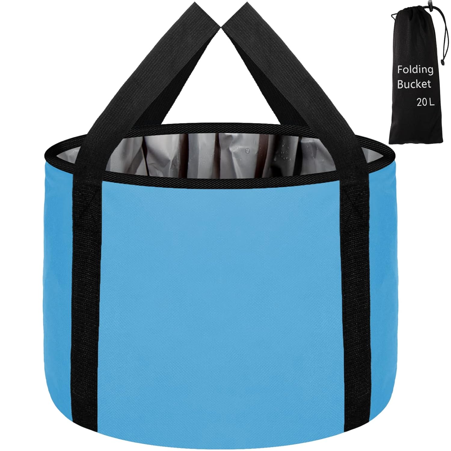 JSVSLTD JSVSLTD 20L Collapsible Foot Bath Basin Portable Soak Tub for Outdoor Travel Camping Fishing Blue