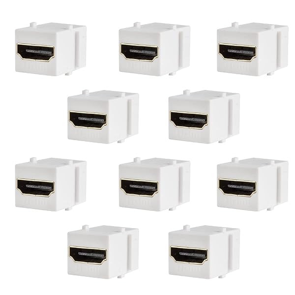 Exiron Exiron 4K HDMI Keystone Jack Coupler - 4K 120Hz HDMI Connector (White) for High-Quality Video - View 3 of 9