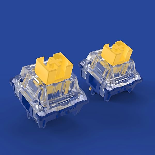 DUROCK DUROCK Speed Silver Switches: Pre-Lubed Linear 1mm Actuation, 110pcs Long Pole Stem Keyboard Switches - View 4 of 9