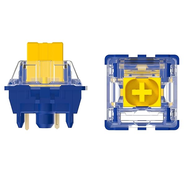 DUROCK DUROCK Speed Silver Switches: Pre-Lubed Linear 1mm Actuation, 110pcs Long Pole Stem Keyboard Switches - View 5 of 9