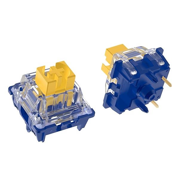 DUROCK DUROCK Speed Silver Switches: Pre-Lubed Linear 1mm Actuation, 110pcs Long Pole Stem Keyboard Switches - View 6 of 9