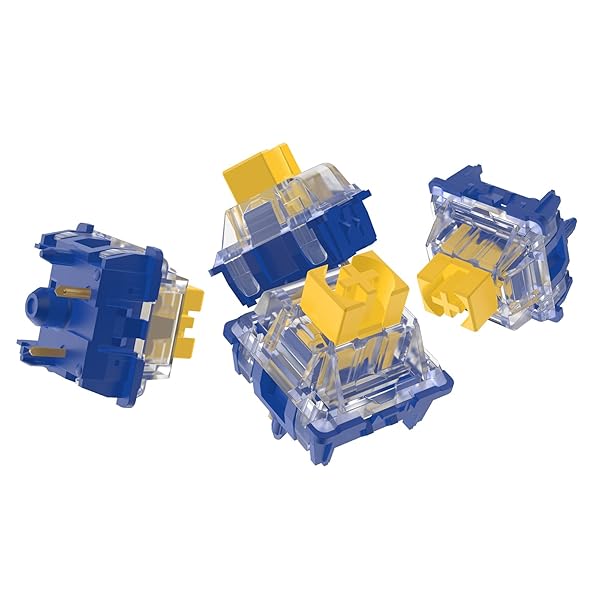 DUROCK DUROCK Speed Silver Switches: Pre-Lubed Linear 1mm Actuation, 110pcs Long Pole Stem Keyboard Switches - View 8 of 9