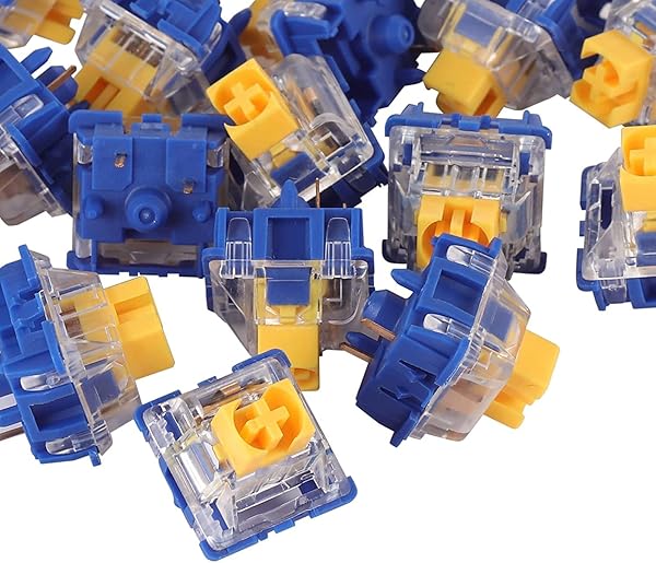 DUROCK DUROCK Speed Silver Switches: Pre-Lubed Linear 1mm Actuation, 110pcs Long Pole Stem Keyboard Switches - View 9 of 9