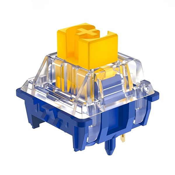 DUROCK DUROCK Speed Silver Switches: Pre-Lubed Linear 1mm Actuation, 110pcs Long Pole Stem Keyboard Switches - View 3 of 9