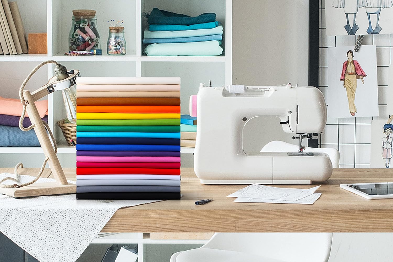 craftido Craftido 100 Cotton Fabric by The Yard Solid Color 44 Wide 3yd Medium Weight for Quilting Sewing Crafts Binding Backing Lining Sweet Pink - View 7 of 9