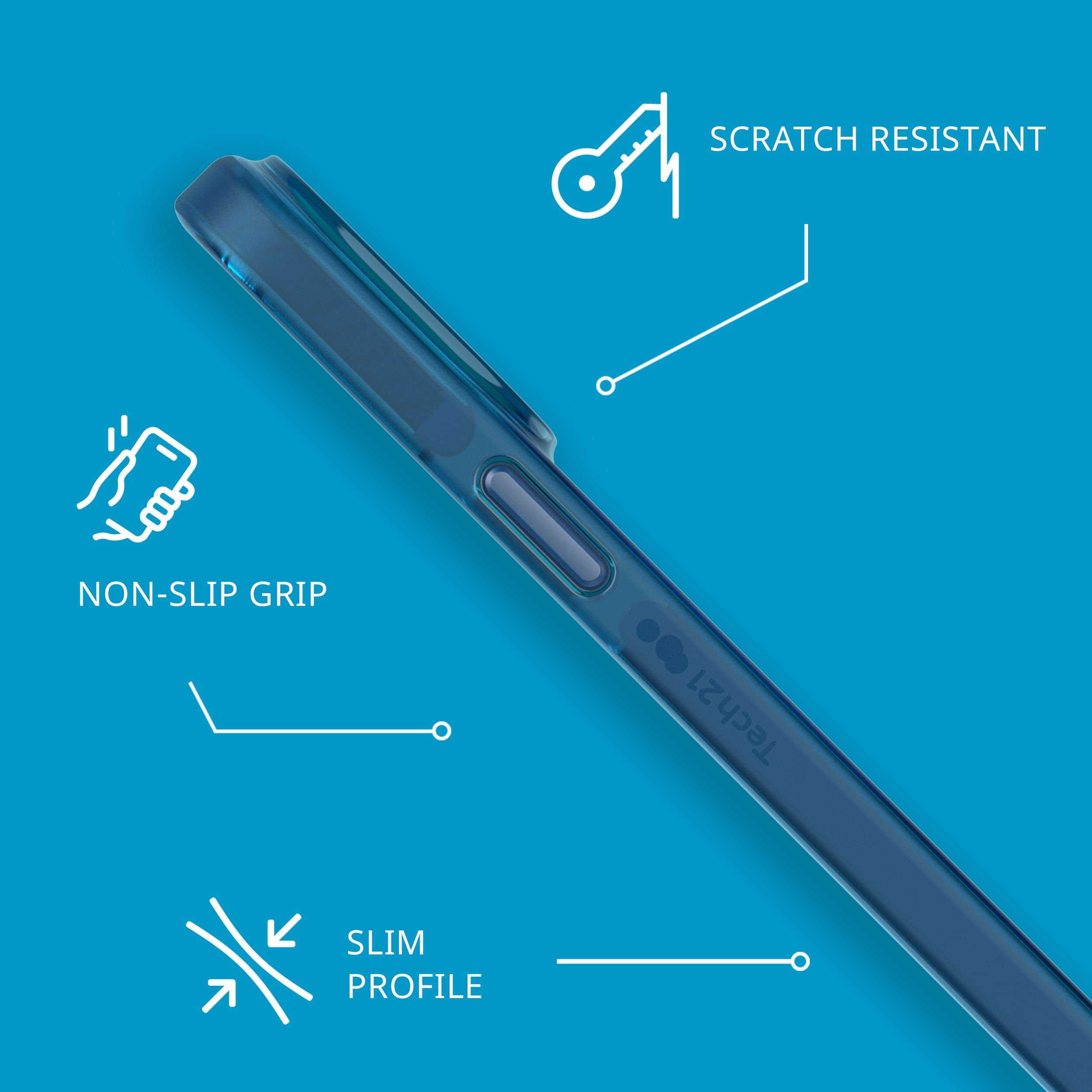 Tech21 iPhone 14 Pro Max Evo Check Slim Shock Absorbing Phone Case with 16ft FlexShock Multi Drop Protection and Extra Buttons - View 4 of 6