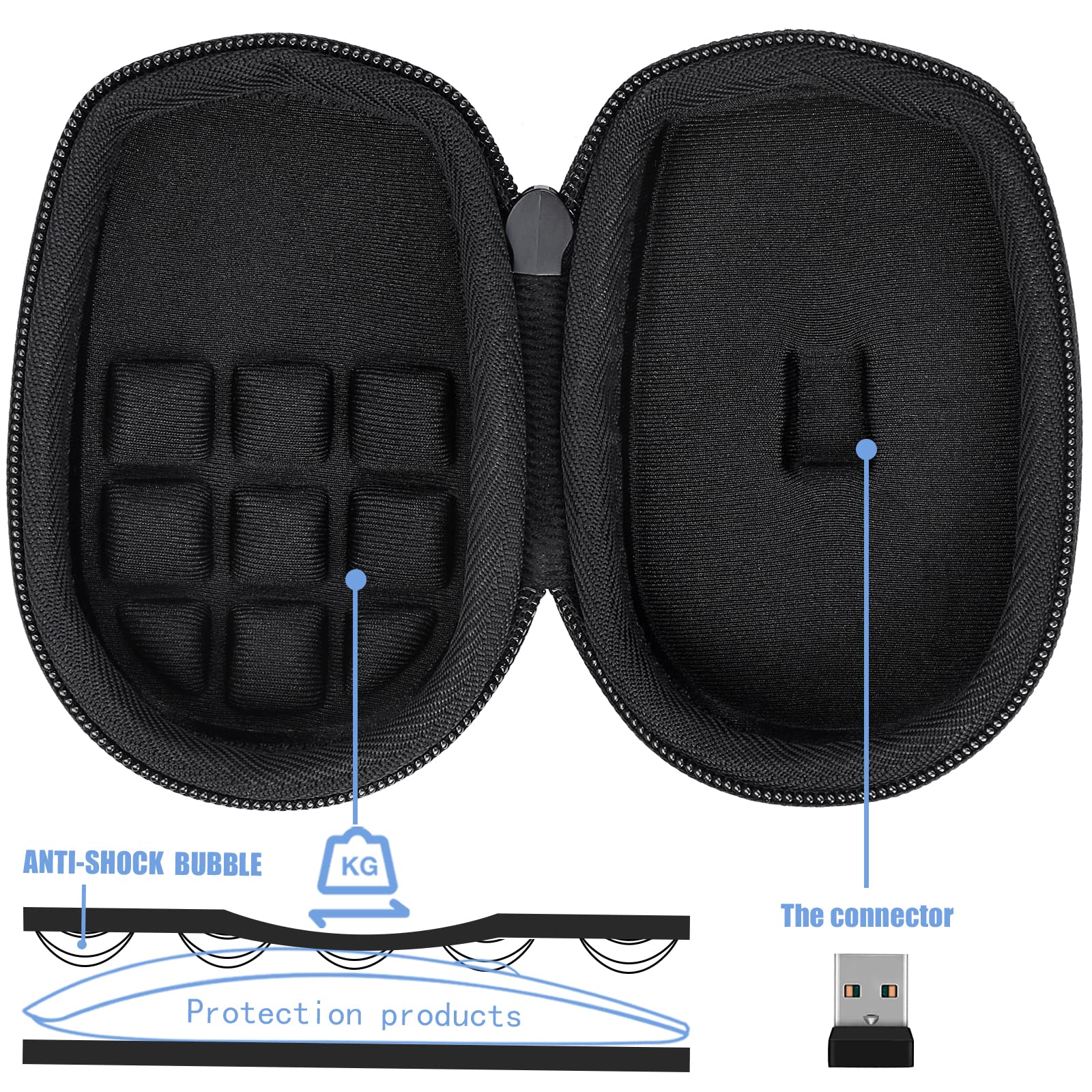 co2CREA co2CREA Hard Case for Logitech MX Anywhere 3S/2S - Durable Graphite Protection for Your Performance Mouse - View 3 of 8