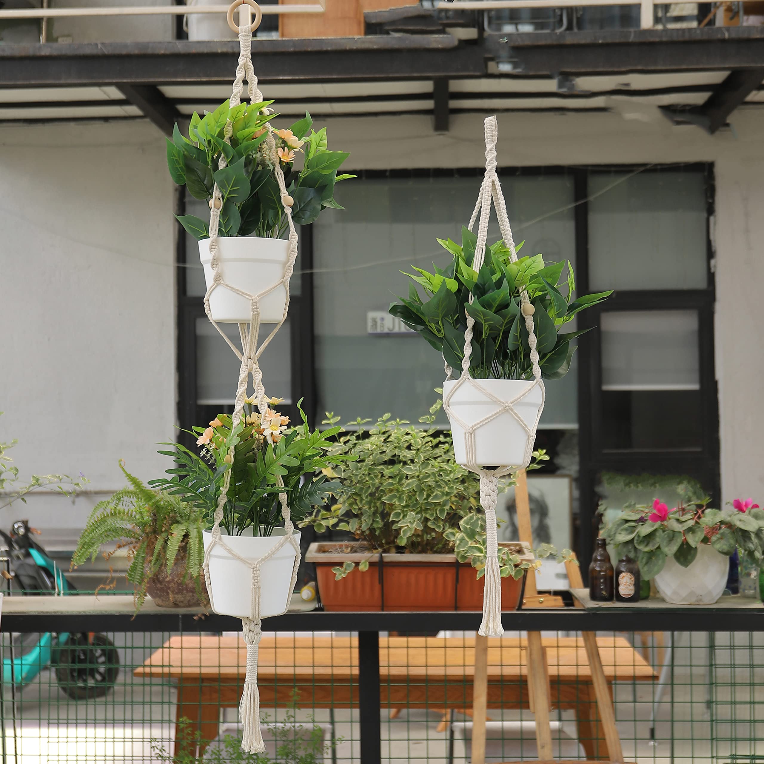 MAOQIAN MAOQIAN 3 in 1 Macrame Kit for Beginners with 220 Yards Cotton Cord and DIY Plant Hanger Kits Ideal for Adults and Craft Enthusiasts - View 4 of 7