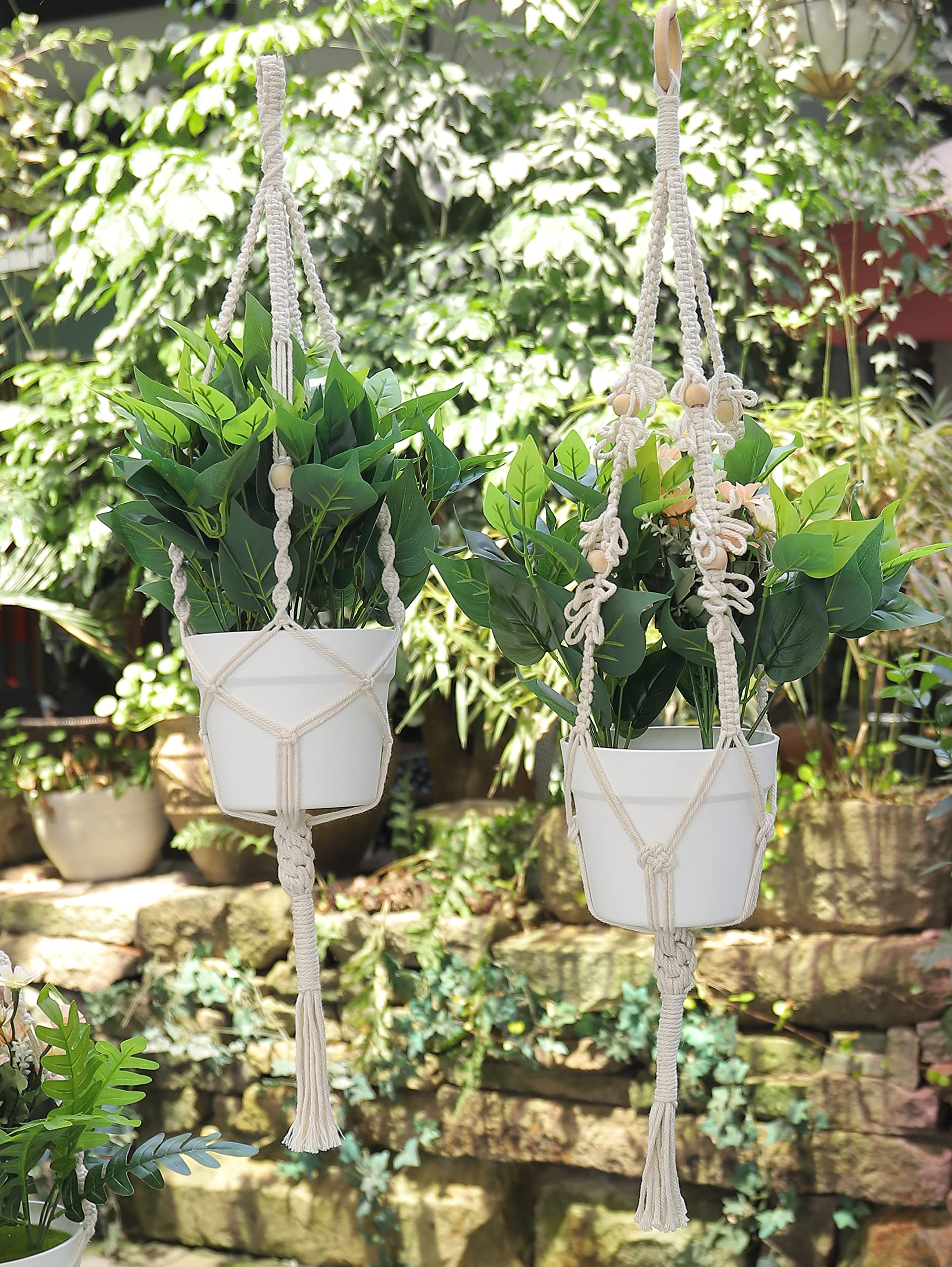 MAOQIAN MAOQIAN 3 in 1 Macrame Kit for Beginners with 220 Yards Cotton Cord and DIY Plant Hanger Kits Ideal for Adults and Craft Enthusiasts - View 5 of 7