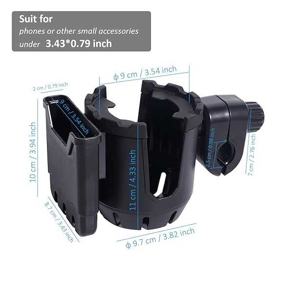 EASICOZI EASICOZI Microphone Stand Cup Holder and Phone Holder 2-in-1 Universal Drink Bottle Holder for Music Mic Stand - View 3 of 7