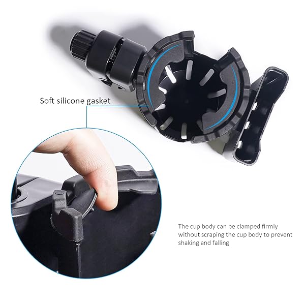 EASICOZI EASICOZI Microphone Stand Cup Holder and Phone Holder 2-in-1 Universal Drink Bottle Holder for Music Mic Stand - View 6 of 7