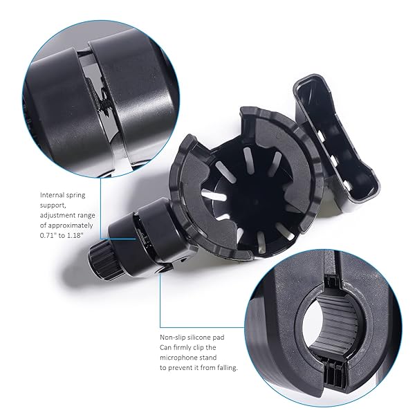 EASICOZI EASICOZI Microphone Stand Cup Holder and Phone Holder 2-in-1 Universal Drink Bottle Holder for Music Mic Stand - View 7 of 7