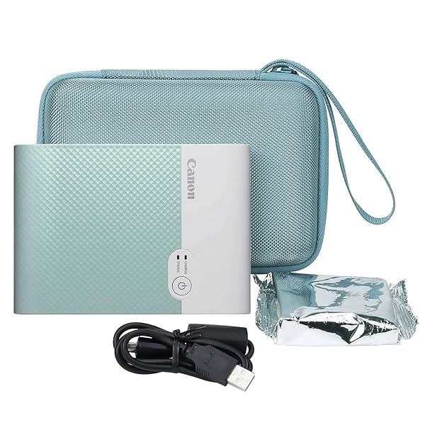 co2CREA co2CREA Hard Travel Case for Canon SELPHY QX10 - Durable Green Case for Portable Photo Printer - View 9 of 9