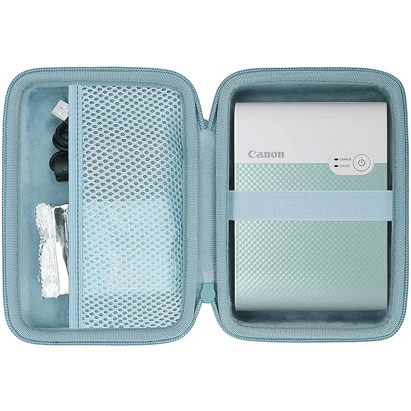co2CREA Hard Travel Case for Canon SELPHY QX10 - Durable Green Case for Portable Photo Printer