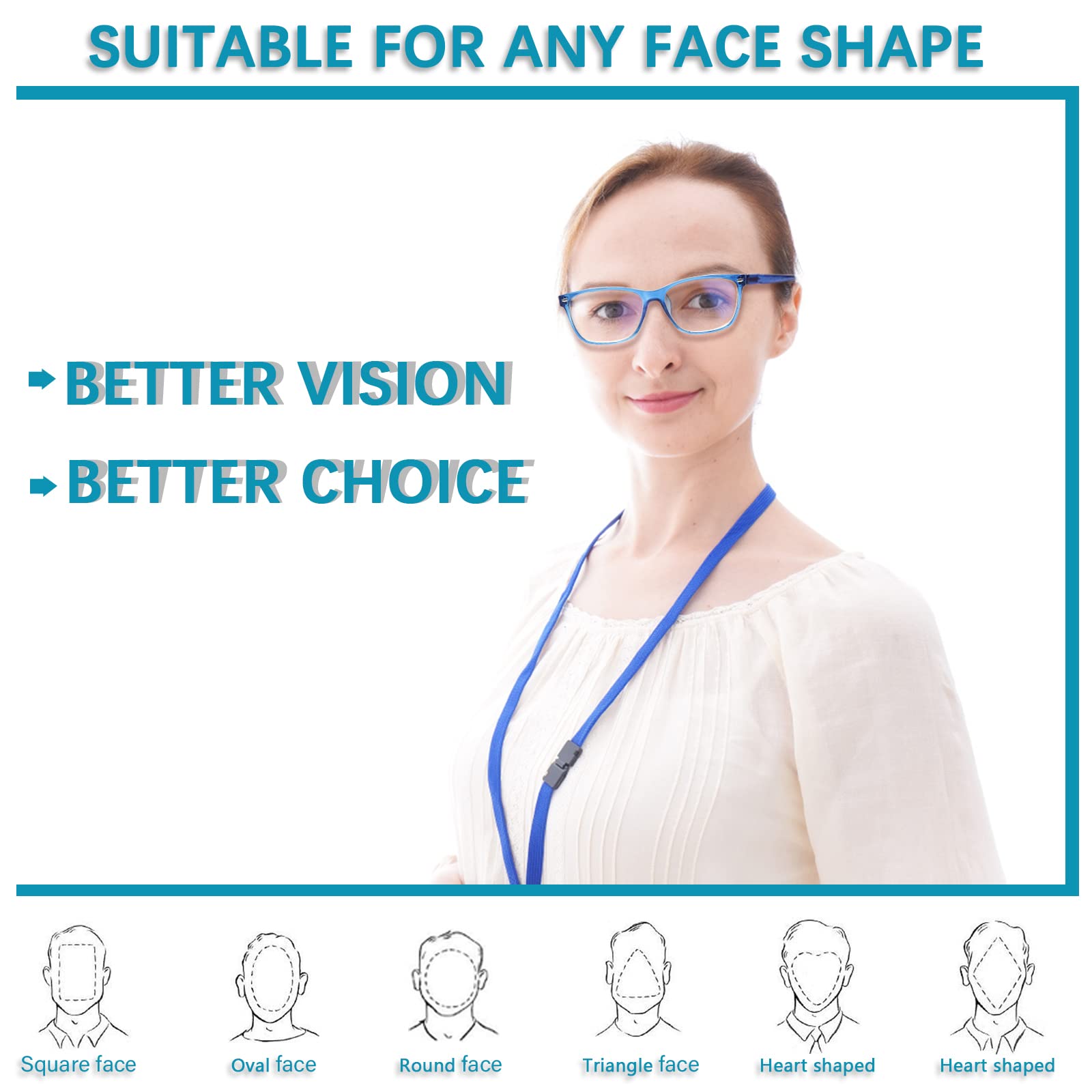 MAEOWN 6 Pack Blue Light Blocking Reading Glasses for Women Adjustable Lightweight Frame Computer Readers 2.00 Strength - View 7 of 7