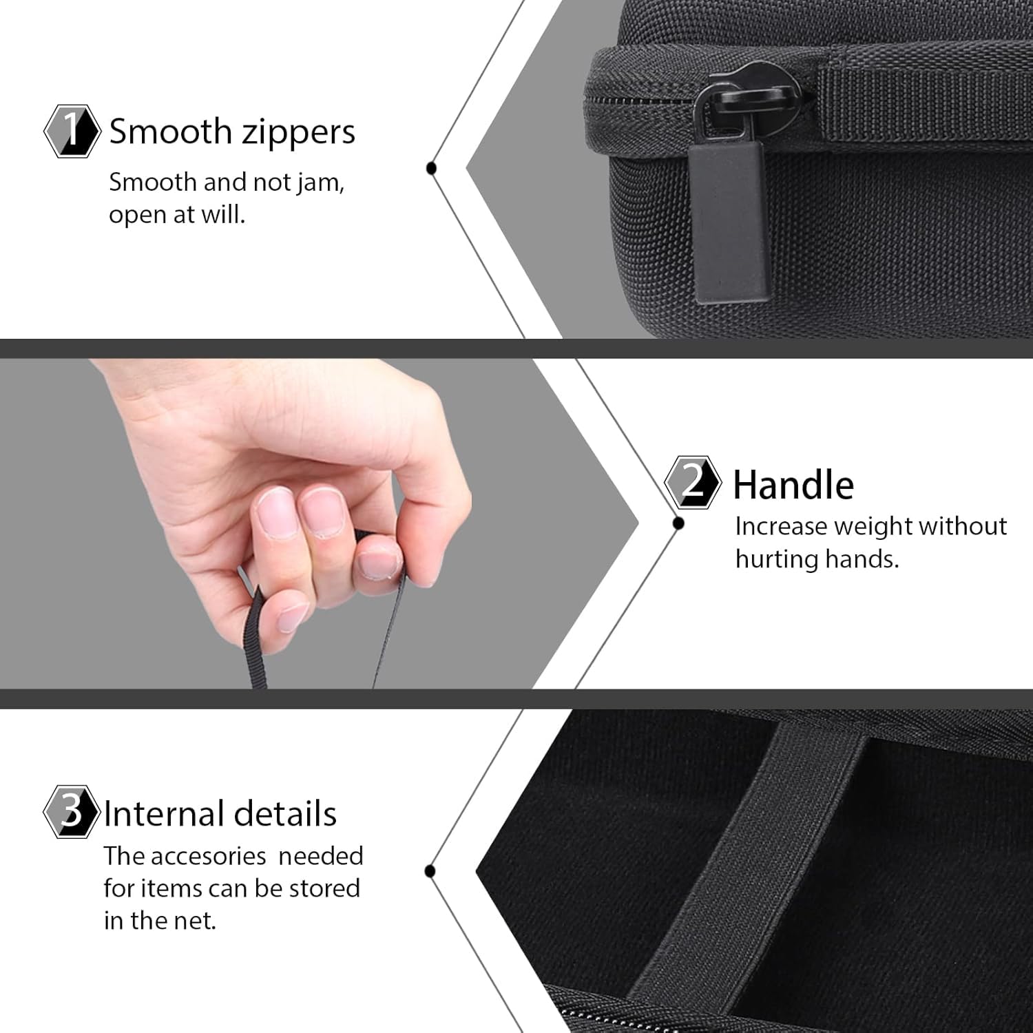 co2CREA co2CREA Hard Travel Case for Canon SELPHY QX20 QX10 Portable Photo Printer Black - View 3 of 7