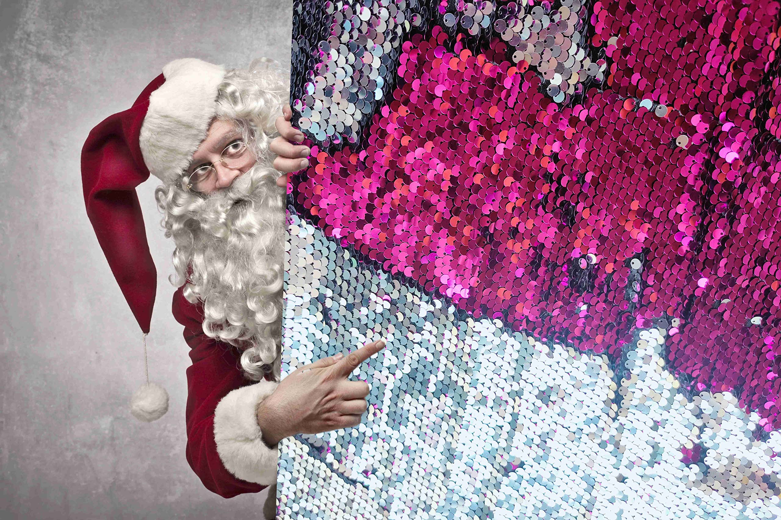 penepico Sensory Wall Sequin Flip Fabric for Kids Large Sequins Tactile Materials for Classroom Calming Corner 1 yd Purple Silver - View 2 of 4