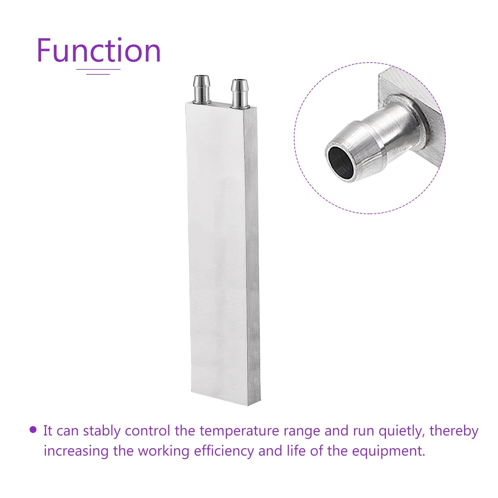 DMiotech 40 x 200 x 12mm Aluminum Water Block Computer Cooling Radiator for PC Cooler 1 Pack Polished Design - View 4 of 5