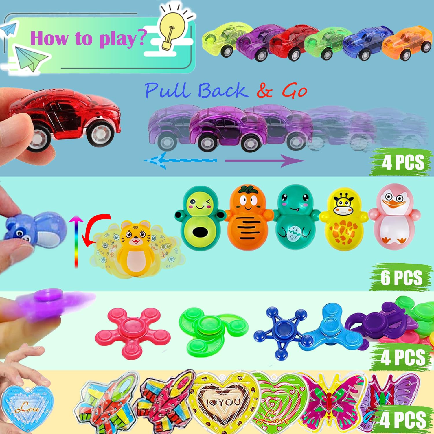 Dilycery Dilycery 120 Pcs Party Favors Toy for Kids Treasure Box Carnival Prizes Classroom Rewards Christmas Stocking Stuffers Goodie Bag Fillers - View 3 of 7