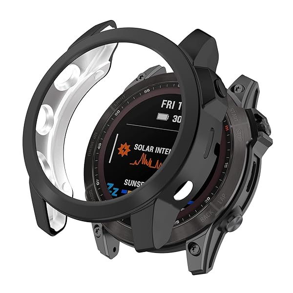TenCloud 3 Pack Garmin Fenix 7X Sapphire Solar Watch Cover Black Protective Case 51mm - View 6 of 10
