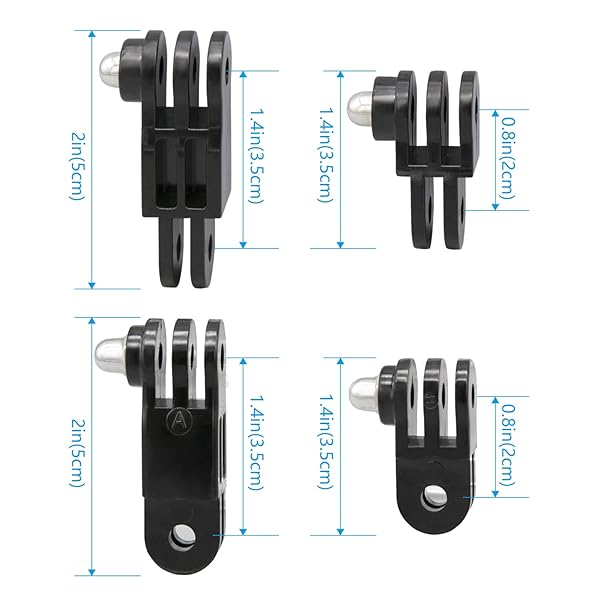 Haoyou 3-Way Adjustable GoPro Mount Kit for Hero 12-3: Straight Joints & Long Thumb Screws for Versatile Shooting - View 5 of 9