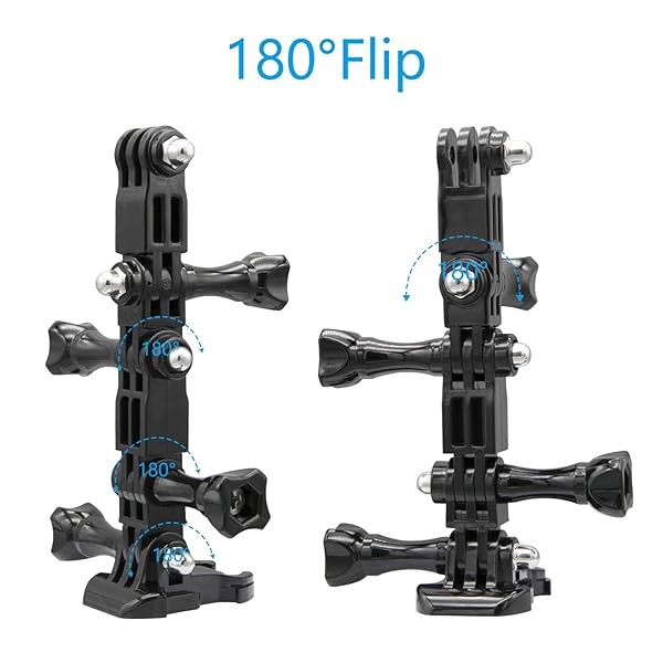 Haoyou 3-Way Adjustable GoPro Mount Kit for Hero 12-3: Straight Joints & Long Thumb Screws for Versatile Shooting - View 6 of 9