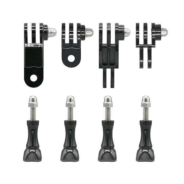Haoyou 3-Way Adjustable GoPro Mount Kit for Hero 12-3: Straight Joints & Long Thumb Screws for Versatile Shooting - View 3 of 9