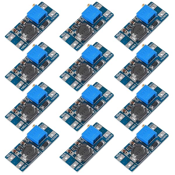 QCCAN QCCAN 12Pcs MT3608 DC-DC Step Up Converter Adjustable Power Supply Booster Module MAX Output 28V 2A for Voltage Regulation