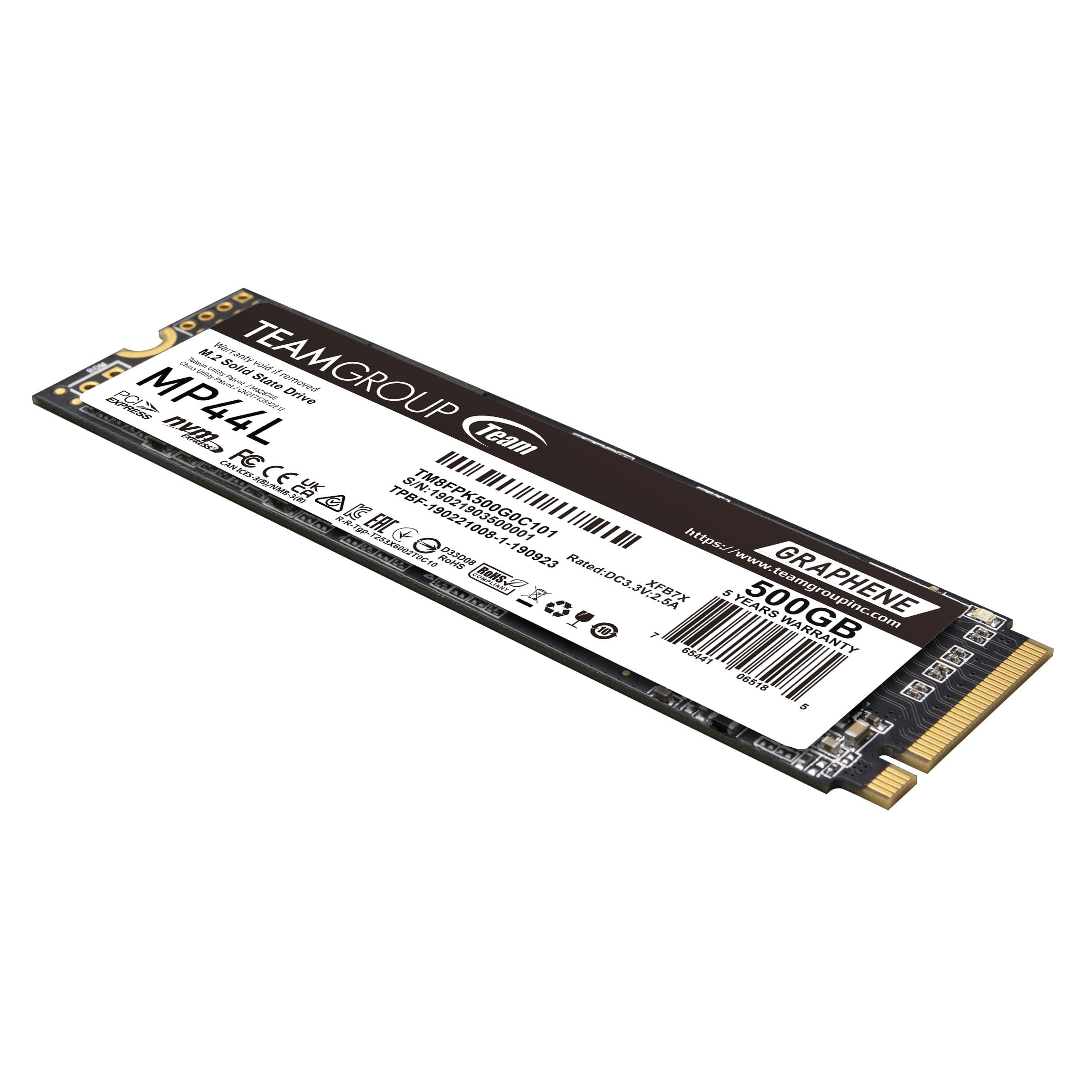 TEAMGROUP TEAMGROUP MP44L 500GB NVMe SSD High Speed 5000MBs Read 3700MBs Write M2 2280 for Laptop and Desktop Upgrade - View 2 of 8
