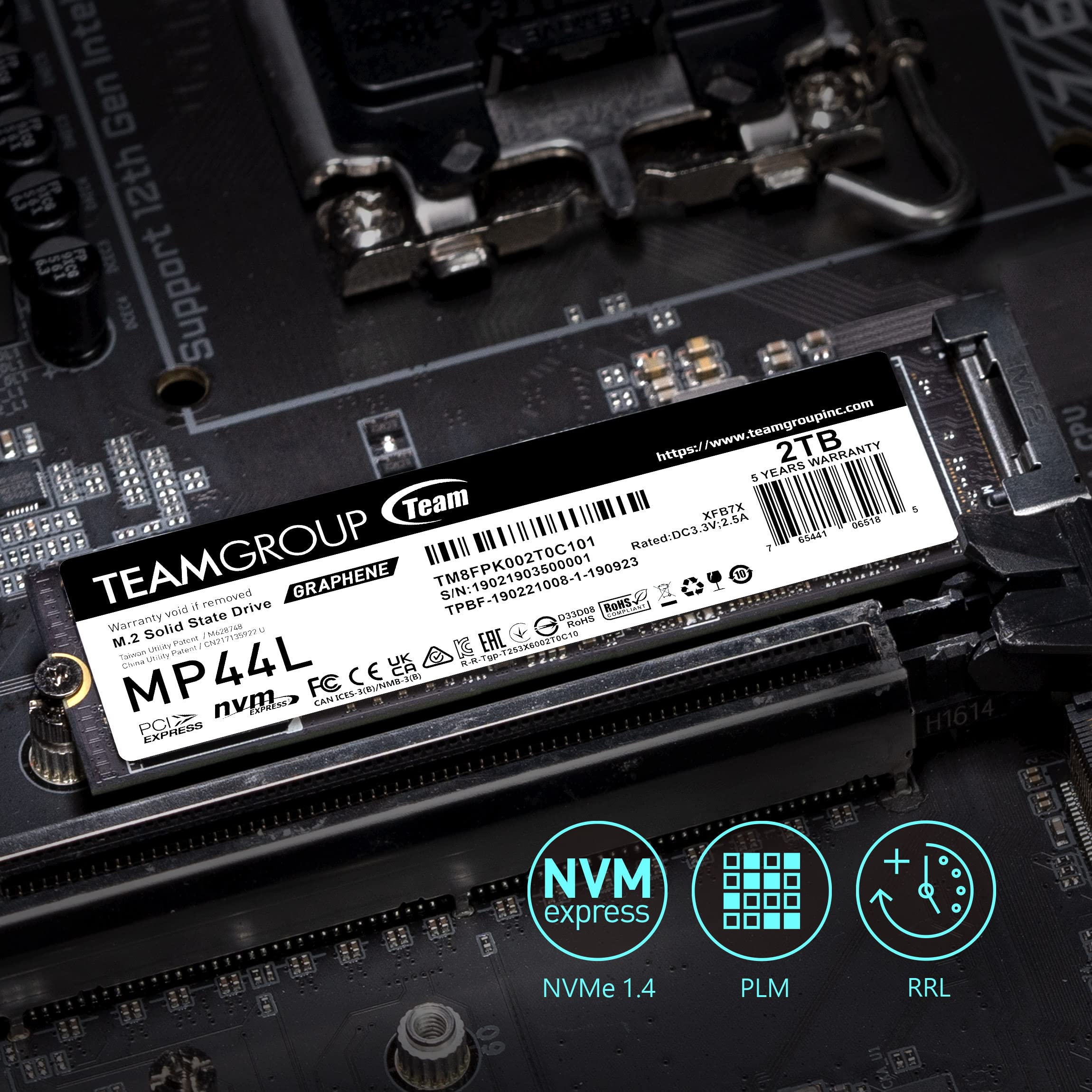 TEAMGROUP TEAMGROUP MP44L 500GB NVMe SSD High Speed 5000MBs Read 3700MBs Write M2 2280 for Laptop and Desktop Upgrade - View 5 of 8