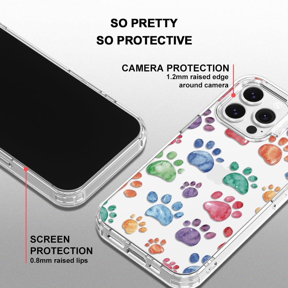 MOSNOVO iPhone 14 Pro Max Case Clear TPU Shockproof Bumper with Dog Paw Design 6.6 ft Drop Impact Anti Peel Off Tech 6.7 Inch Cover - View 4 of 6