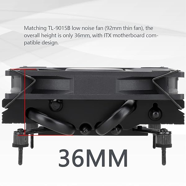 Thermalright Thermalright AXP90 X36 Black Low Profile CPU Cooler - Slim 36mm Heatsink for AMD & Intel CPUs - View 5 of 10