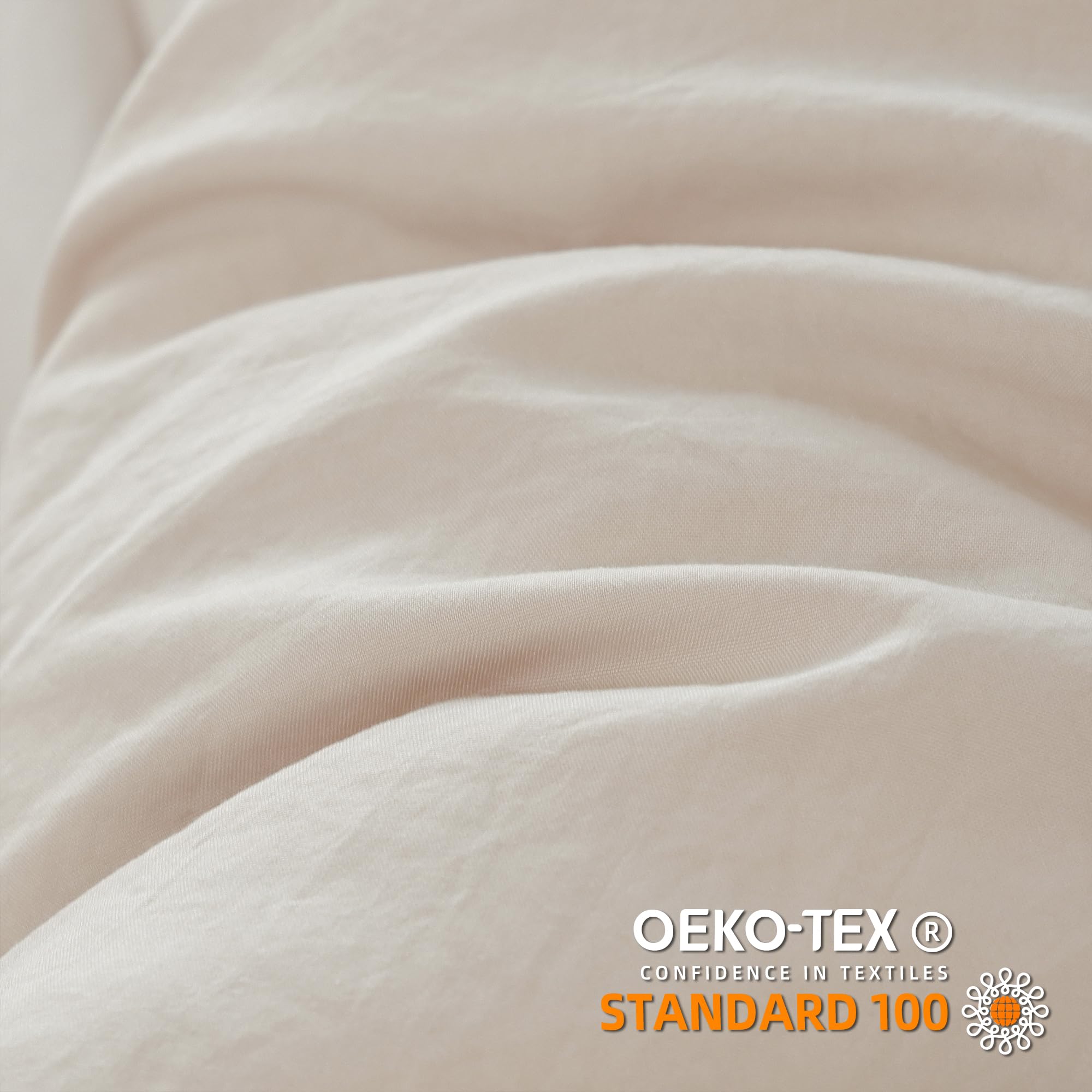 YIRDDEO YIRDDEO Queen Comforter Set Soft Bedding 3 Pieces with Ball Pom Fringe All Seasons Beige 90x90 Comforter and 2 Pillow Shams - View 4 of 7