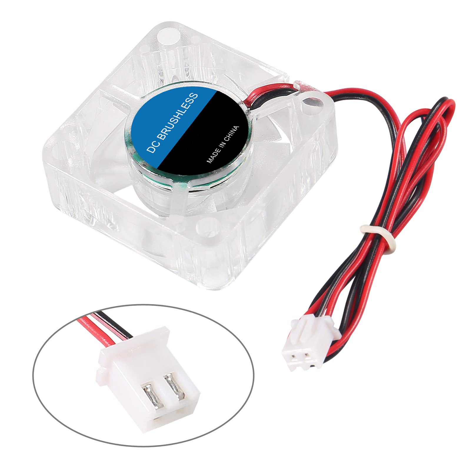 4Pcs 3010 RGB Fan 30mm Color LED DC 24V Brushless Cooling Hydraulic Bearing 30x10mm 2PIN for Efficient Cooling Solutions - View 3 of 6