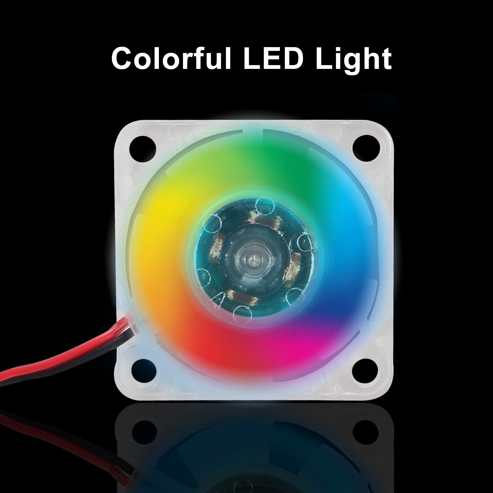 4Pcs 3010 RGB Fan 30mm Color LED DC 24V Brushless Cooling Hydraulic Bearing 30x10mm 2PIN for Efficient Cooling Solutions - View 6 of 6