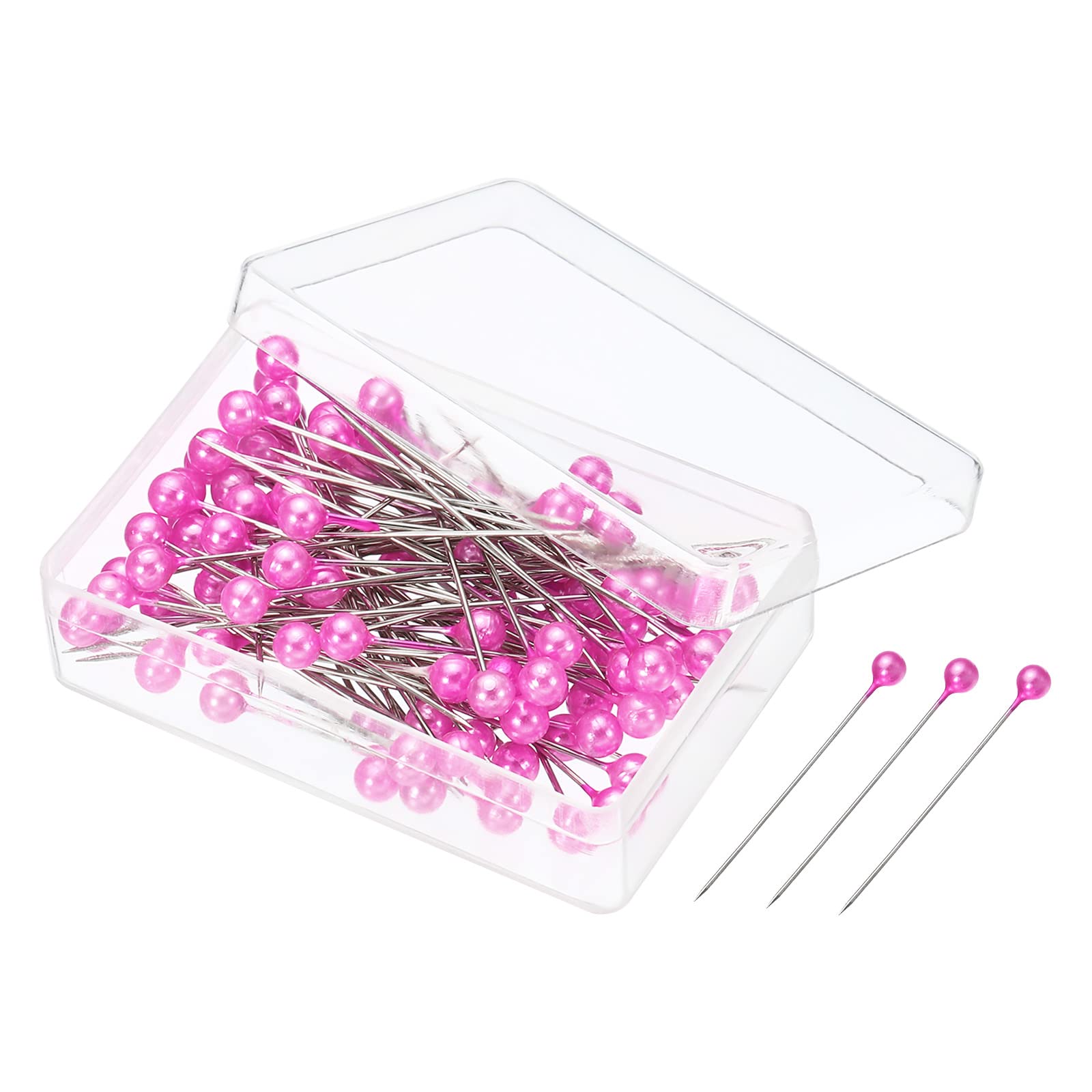 PATIKIL Pearlized Sewing Pins Set Stainless Steel Ball Head Needle Straight Quilting Pins for Dressmaker Decorations Golden