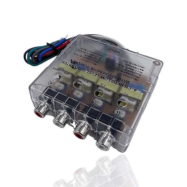 AUDIOTEK Audiotek 4 Channels Car Audio Hi Low High to Low Impedance RCA Line Converter for Car Receiver and Amplifier + Built-in Remote Turn-On, Ground Loop Isolator - at-HL5 - View 7 of 8