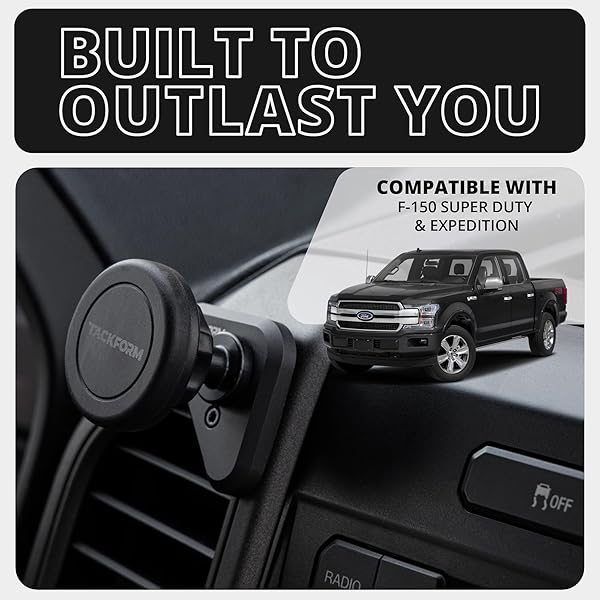 Tackform Universal Magnetic Phone Holder for Ford F-150, Super Duty & Expedition | Tackform Link Vent Mount | Aluminum Design - View 4 of 9