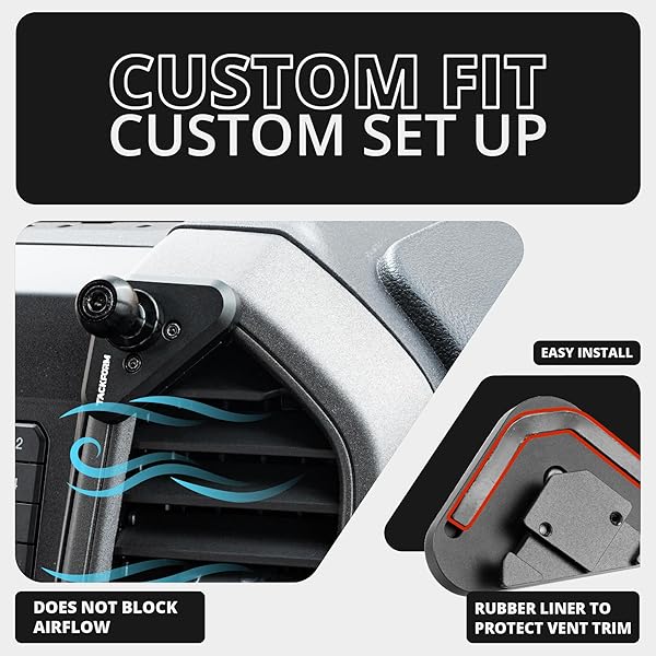 Tackform Universal Magnetic Phone Holder for Ford F-150, Super Duty & Expedition | Tackform Link Vent Mount | Aluminum Design - View 6 of 9
