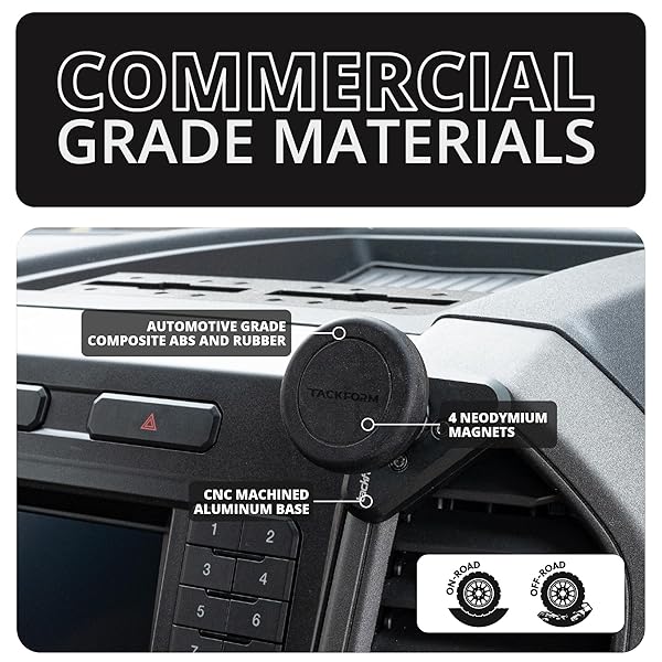 Tackform Universal Magnetic Phone Holder for Ford F-150, Super Duty & Expedition | Tackform Link Vent Mount | Aluminum Design - View 7 of 9