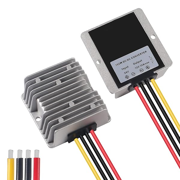 Diitao Diitao 24V to 12V Waterproof Buck Converter - 30A DC Regulator for Golf Carts | 360W Power Supply - View 4 of 8