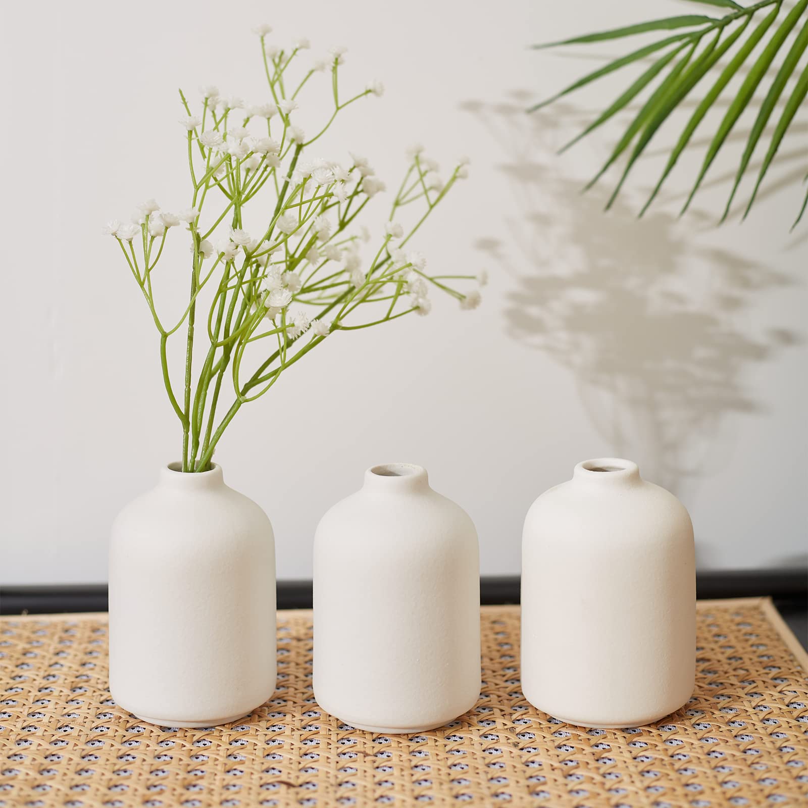 QUALLON Small White Ceramic Vases Set of 6 for Boho Decor and Centerpieces Ideal for Home Wedding and House Plants - View 9 of 9