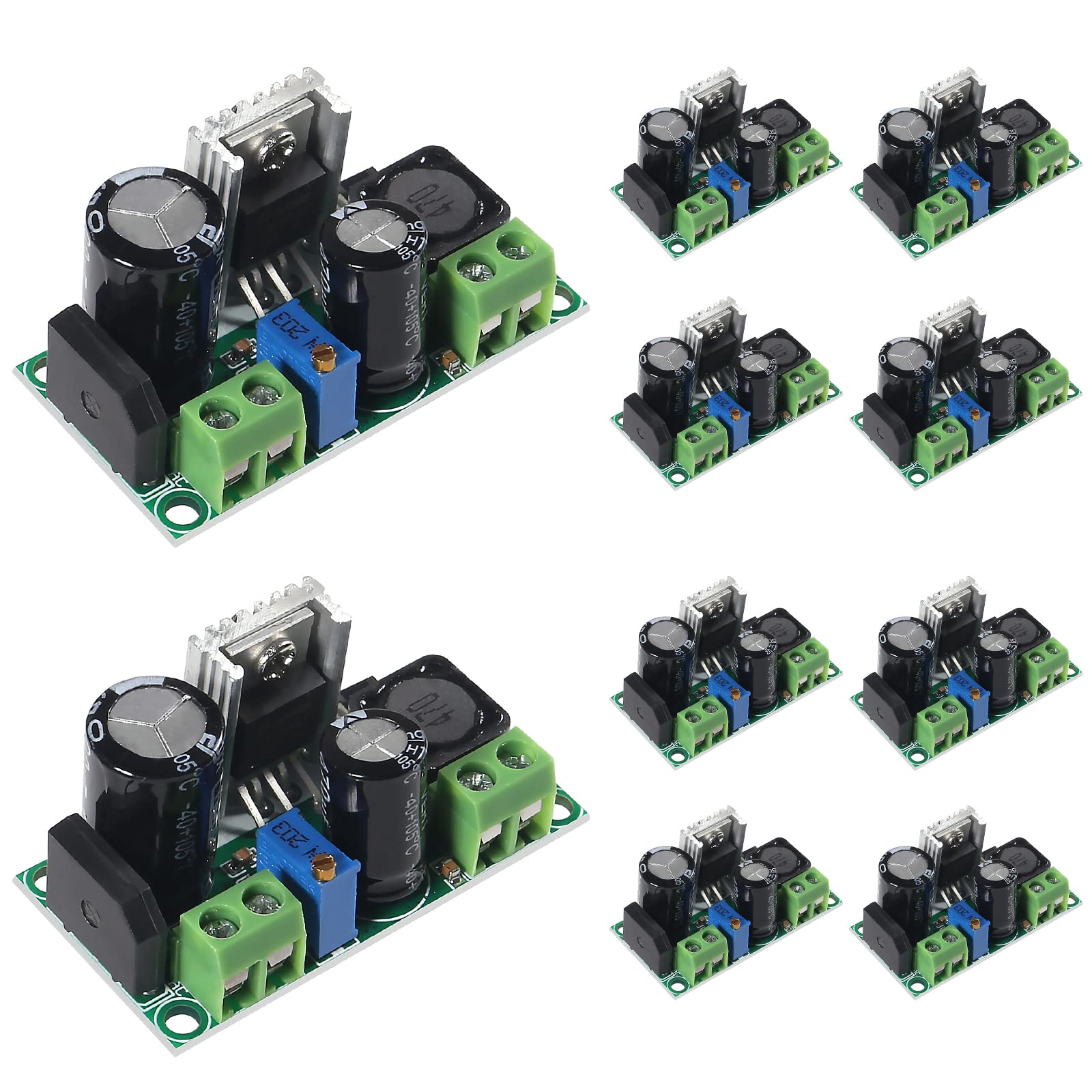 Diitao 10PCS AC DC to DC Step Down Buck Converter Module LM2596HV Adjustable Voltage Regulator