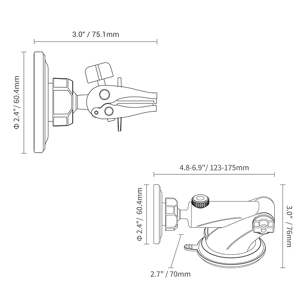 PROfezzion PROfezzion Magnetic Phone Holder for Car: Suction Cup & Vent Clip for iPhone 16/15/14/13 Pro Max & All Phones - View 10 of 10