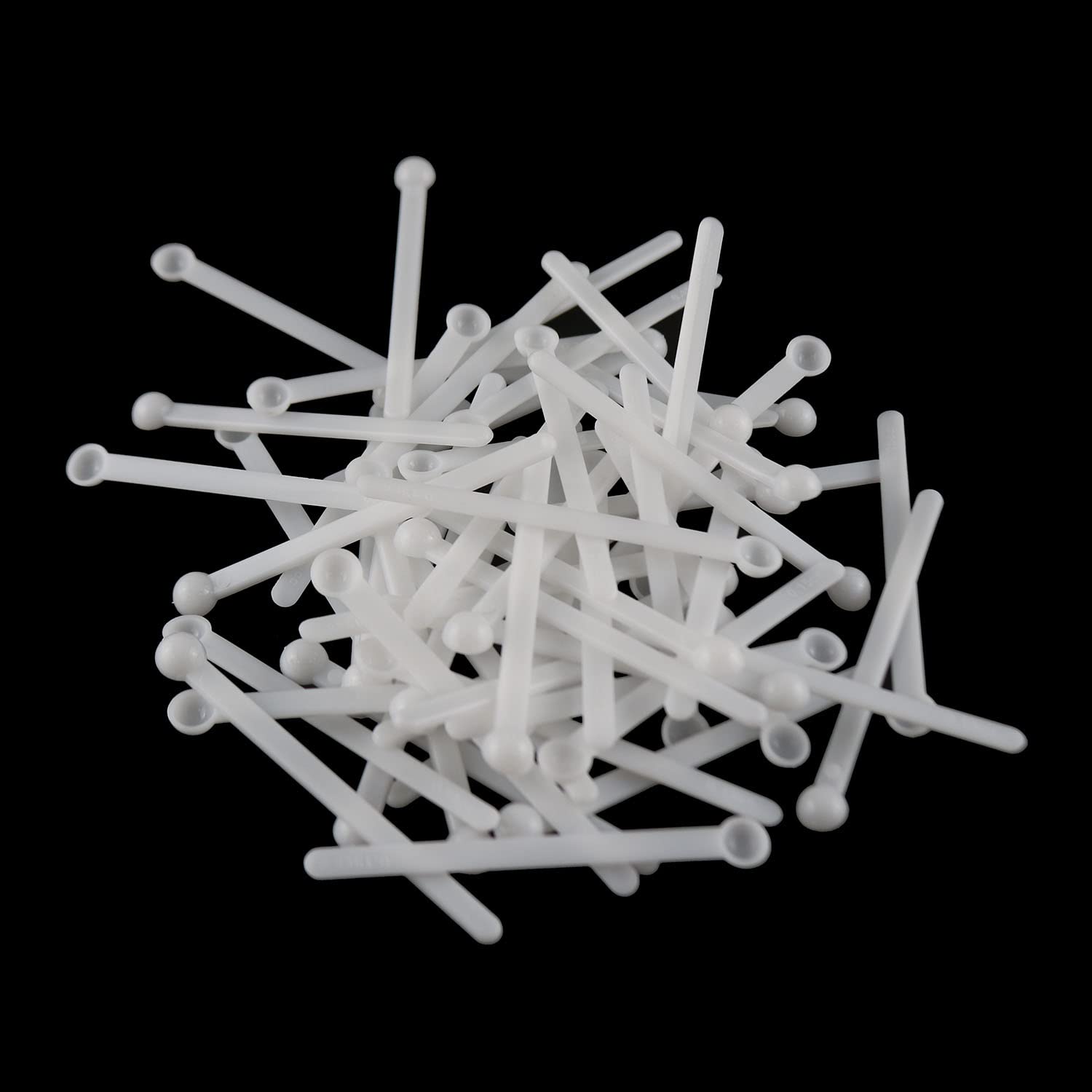 MEETOOT MEETOOT 50pcs 0.15ml Static Free Micro Scoop Mini Milligram Measuring Spoons for Precise Measurements White - View 5 of 5